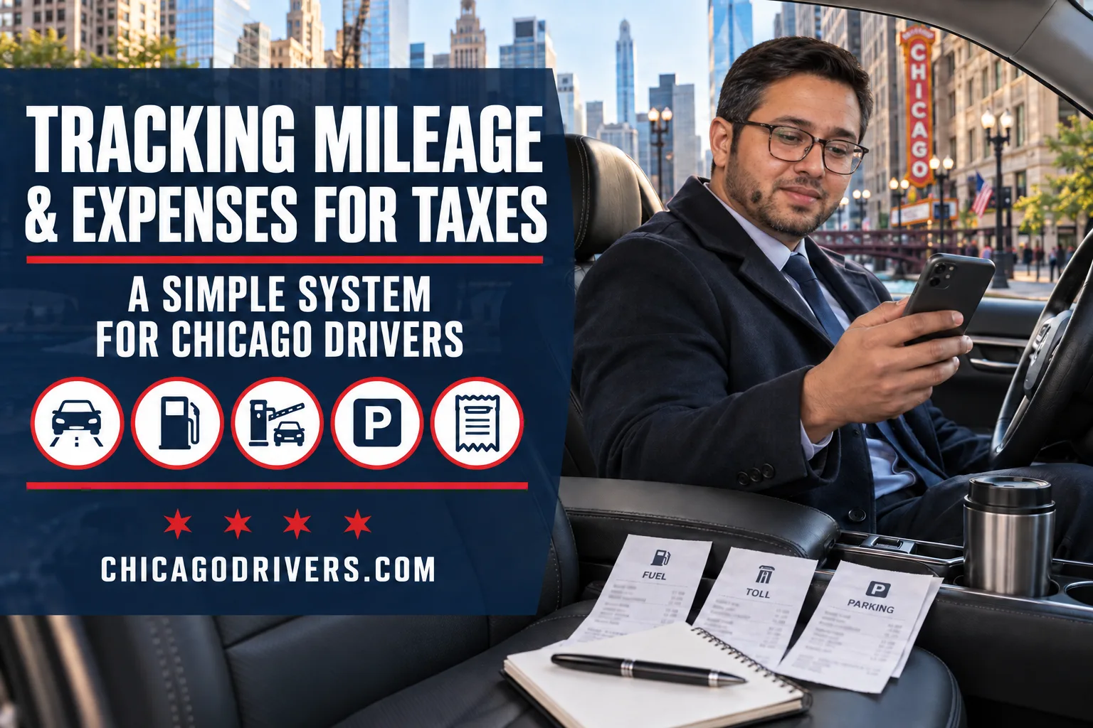 Tracking mileage and expense for taxes - A simple system for Chicago Drivers