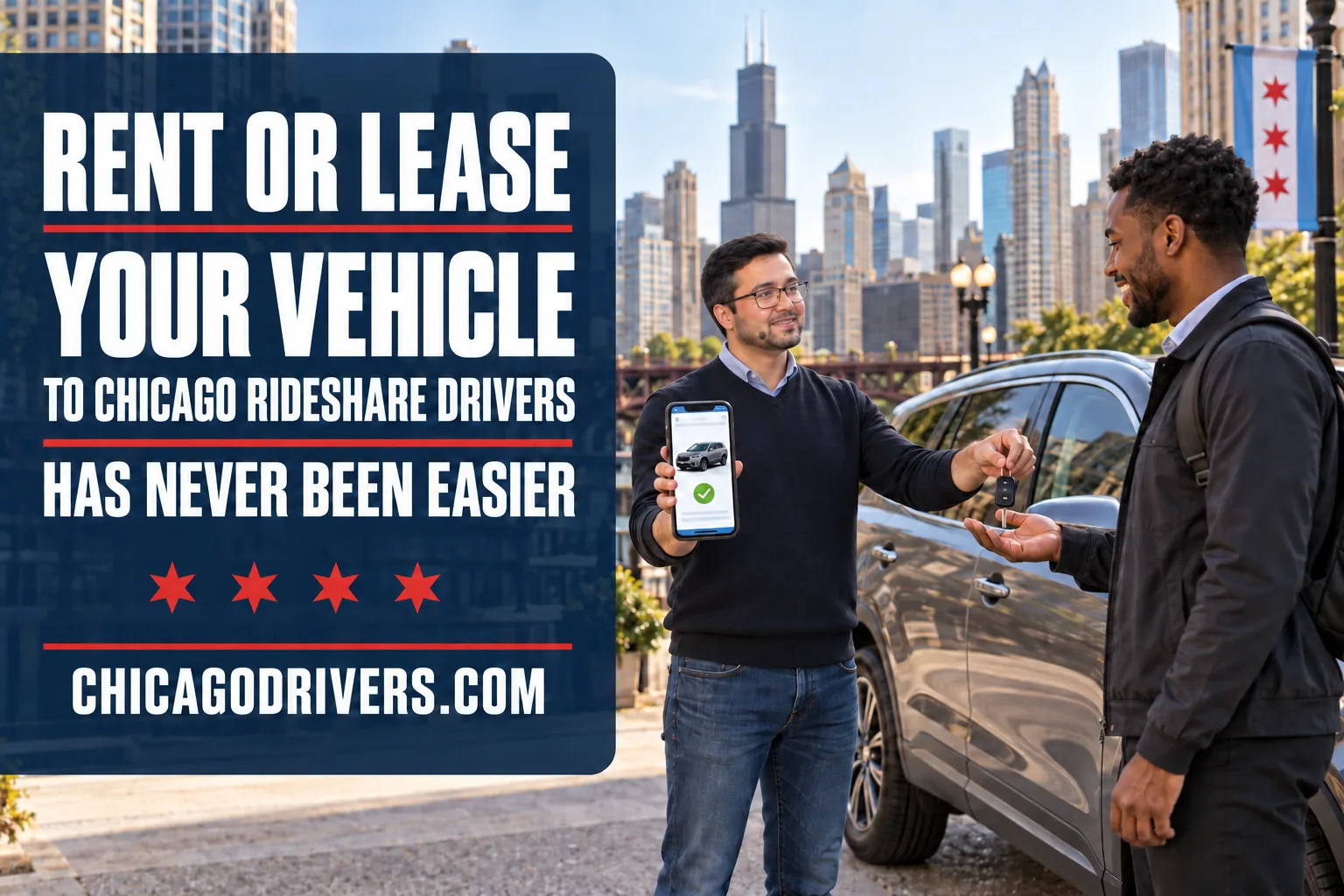 Rent or lease your vehicle to chicago rideshare drivers
